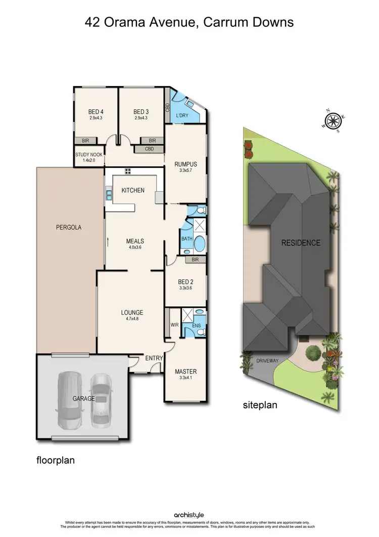 Floorplan of Homely house listing, 42 Orama Avenue, Carrum Downs VIC 3201