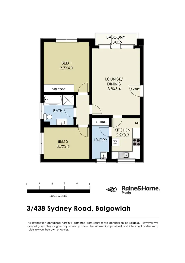 Floorplan of Homely apartment listing, 3/438 Sydney Road, Balgowlah NSW 2093