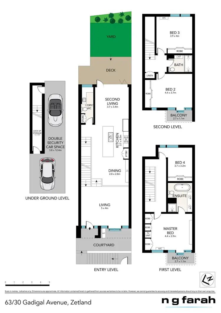 Floorplan of Homely townhouse listing, 63/30 Gadigal Avenue, Zetland NSW 2017