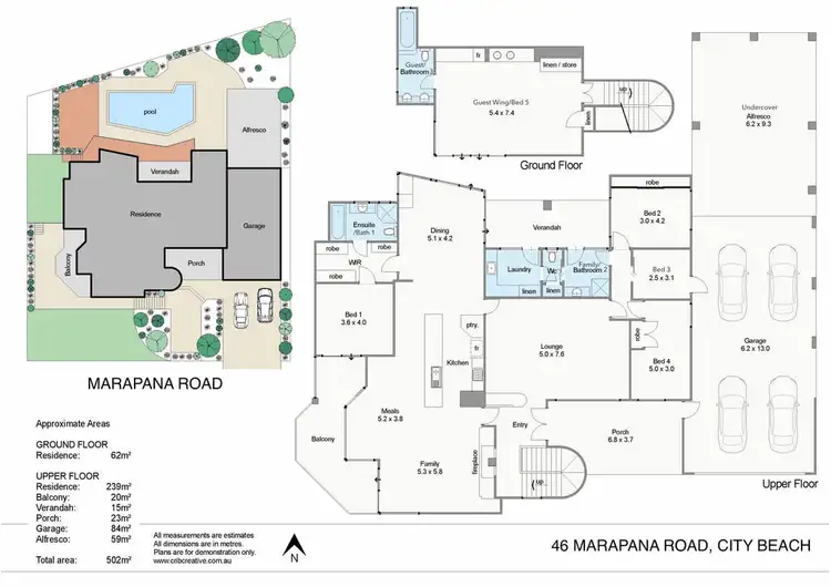Floorplan of Homely house listing, 46 Marapana Road, City Beach WA 6015