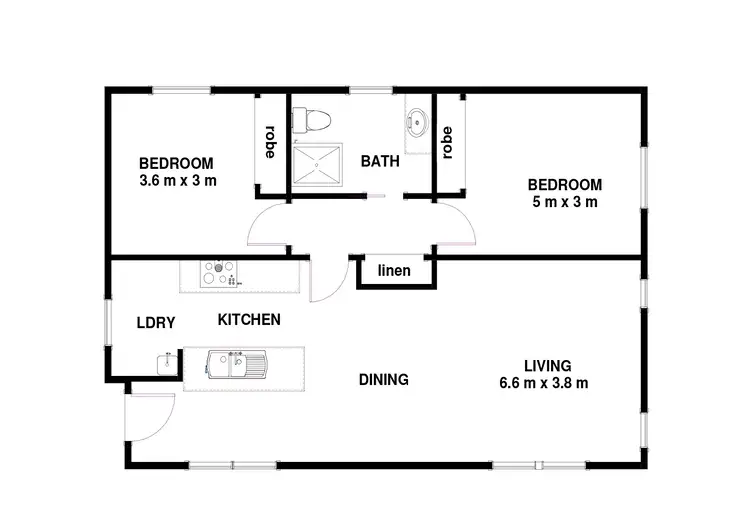 Floorplan of Homely townhouse listing, Unit 2/159 Chapel Street, Glenorchy TAS 7010