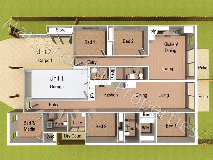 Floorplan of Homely block of units listing, 1 & 2 / 9 Intelligence Street, Oonoonba QLD 4811