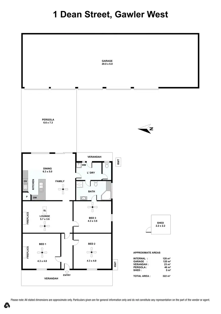 Floorplan of Homely house listing, 1 Dean Street, Gawler West SA 5118