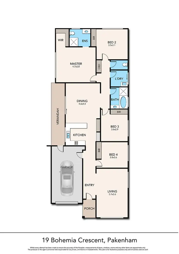 Floorplan of Homely house listing, 19 Bohemia Crescent, Pakenham VIC 3810