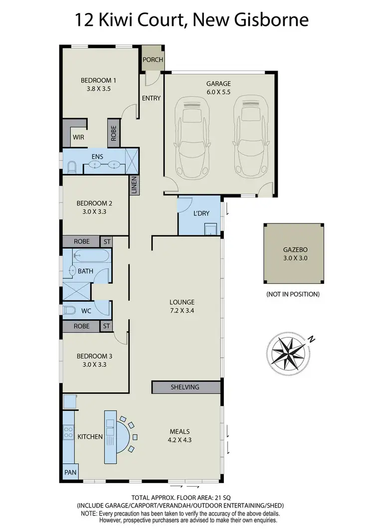 Floorplan of Homely house listing, 12 Kiwi Court, New Gisborne VIC 3438