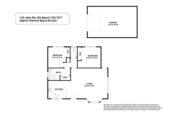 Floorplan of Homely house listing, 1/25 Jetty Road, Old Beach TAS 7017