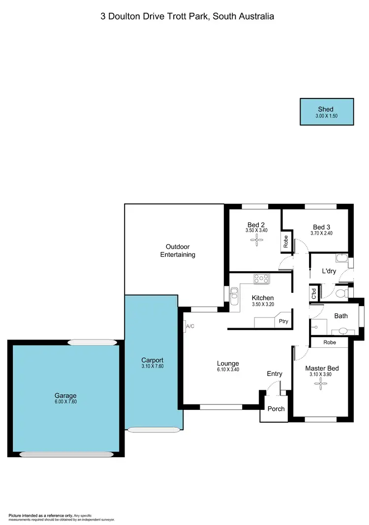 Floorplan of Homely house listing, 3 Doulton Drive, Trott Park SA 5158