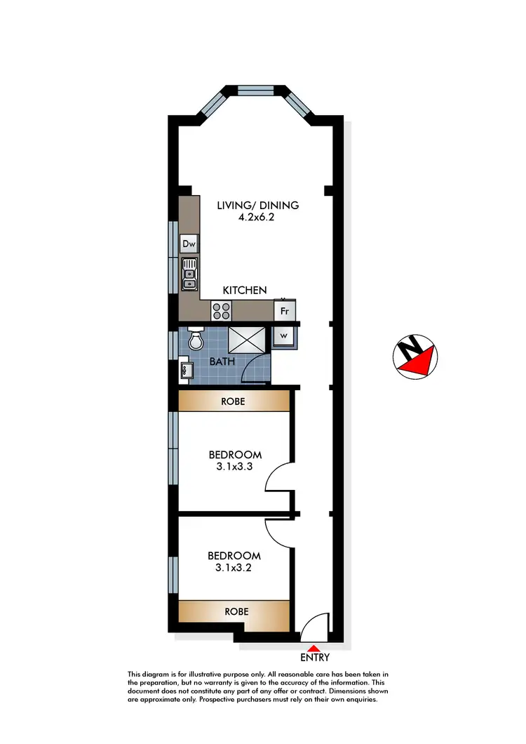 Floorplan of Homely apartment listing, 3/272 Campbell Parade, Bondi Beach NSW 2026