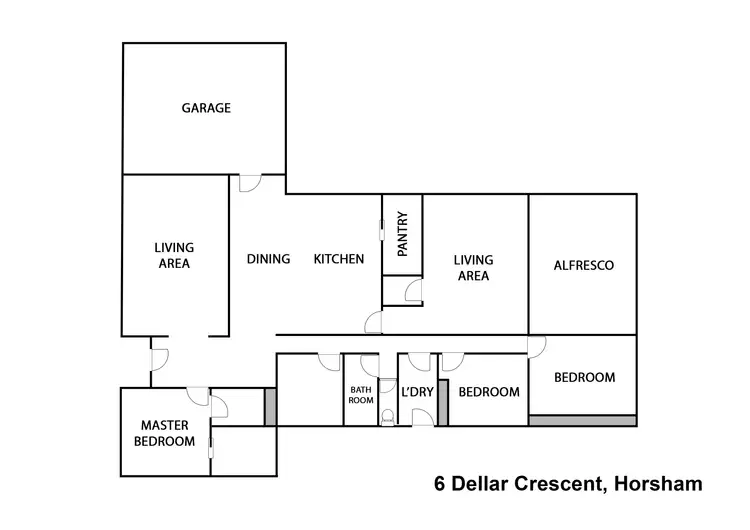 Floorplan of Homely house listing, 6 Dellar Crescent, Horsham VIC 3400