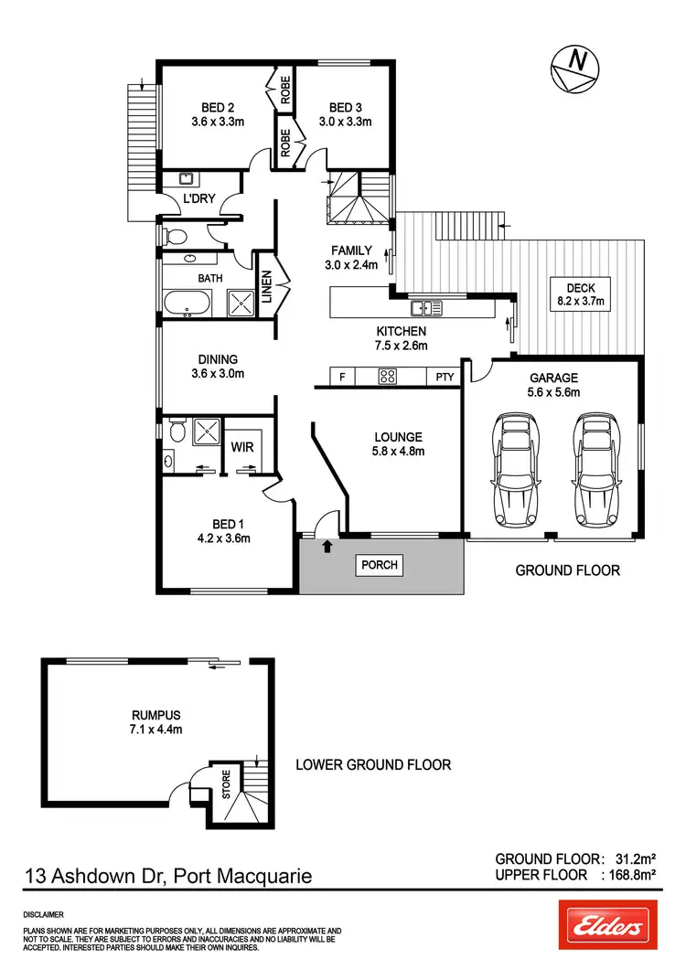 Floorplan of Homely house listing, 13 Ashdown Drive, Port Macquarie NSW 2444