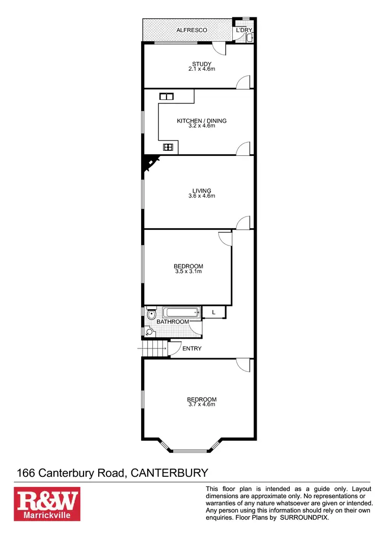 Floorplan of Homely house listing, 166 Canterbury Road, Canterbury NSW 2193