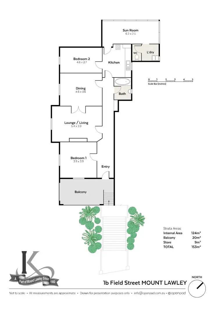 Floorplan of Homely apartment listing, 1b Field Street, Mount Lawley WA 6050