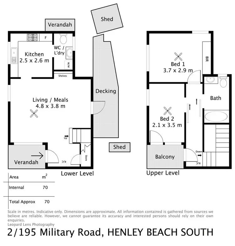 Floorplan of Homely unit listing, 2/195 Military Road, Henley Beach South SA 5022