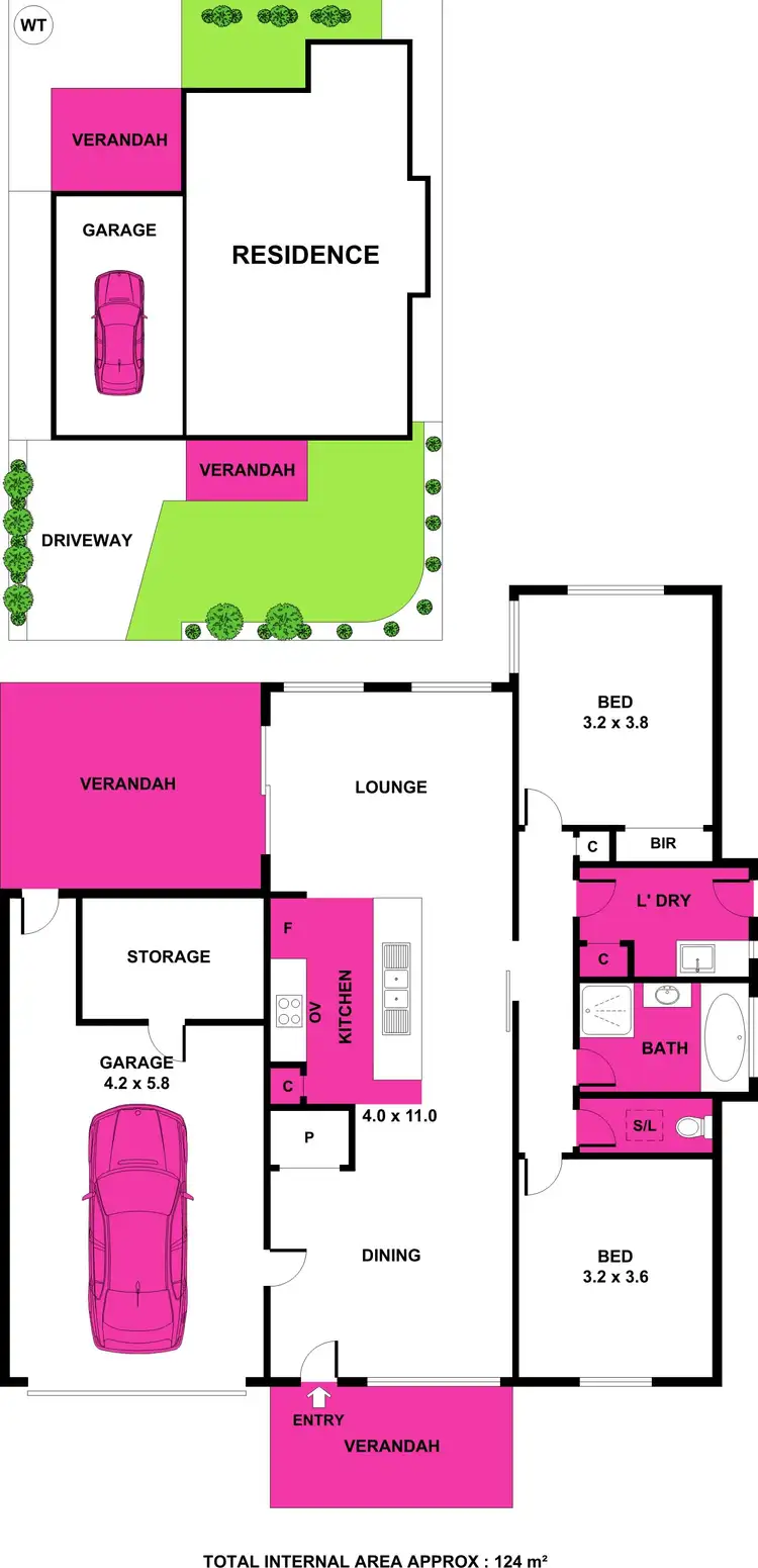 Floorplan of Homely unit listing, 1/40-42 Townsend Road, St Albans Park VIC 3219