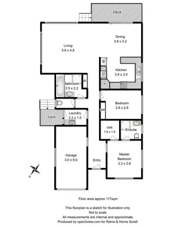 Floorplan of Homely unit listing, Unit 3/25 Penna Road, Midway Point TAS 7171