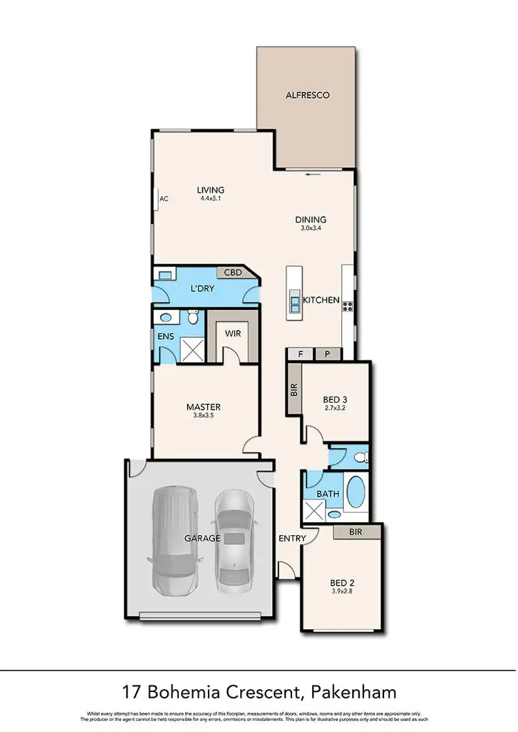 Floorplan of Homely house listing, 17 Bohemia Crescent, Pakenham VIC 3810