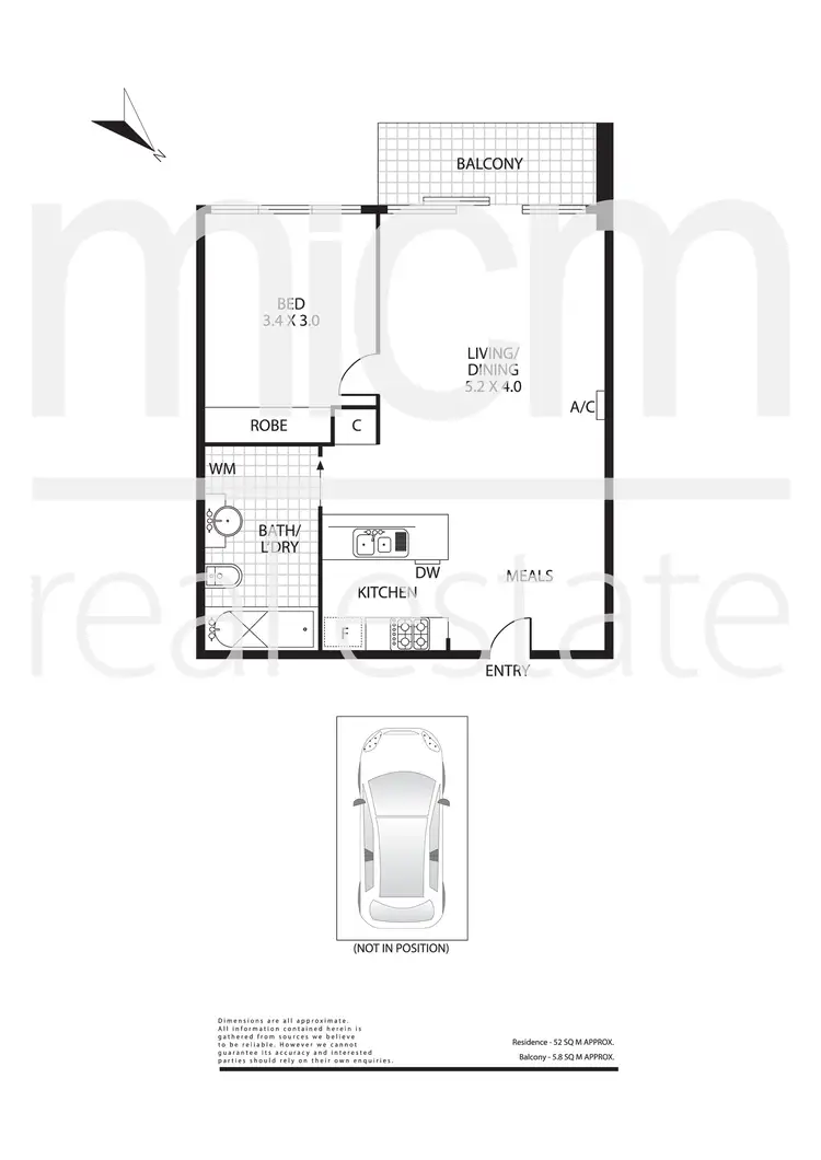 Floorplan of Homely apartment listing, 259/88 Kavanagh Street, Southbank VIC 3006