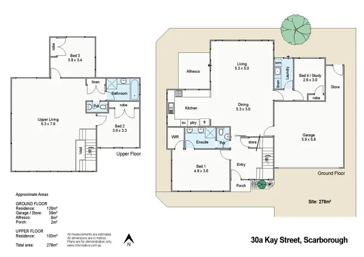 Floorplan of Homely house listing, 30A Kay Street, Scarborough WA 6019