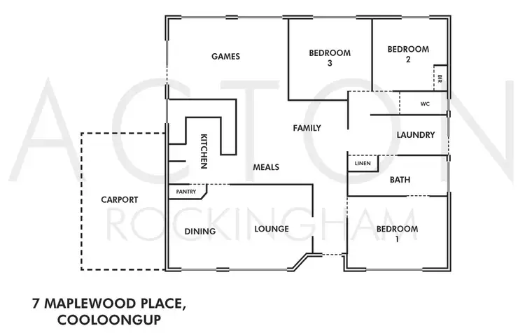 Floorplan of Homely house listing, 7 Maplewood Place, Cooloongup WA 6168