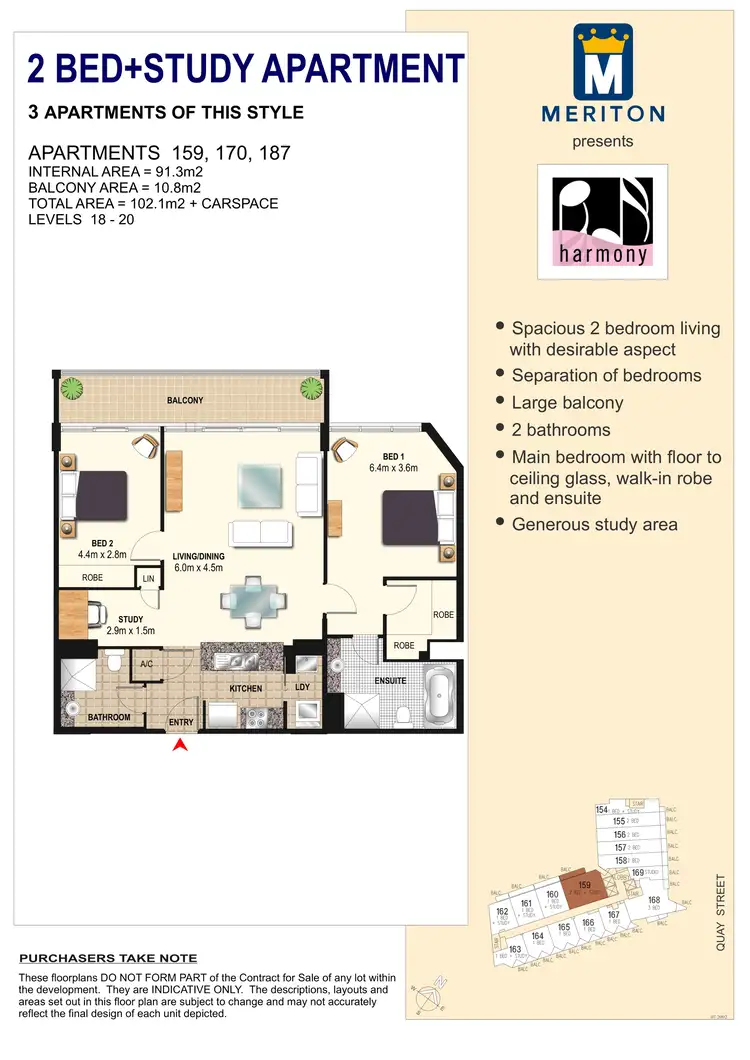 Floorplan of Homely apartment listing, 187/107-121 Quay Street, Sydney NSW 2000
