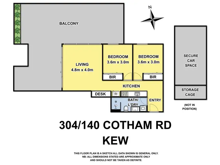 Floorplan of Homely apartment listing, 304/140 Cotham Road, Kew VIC 3101