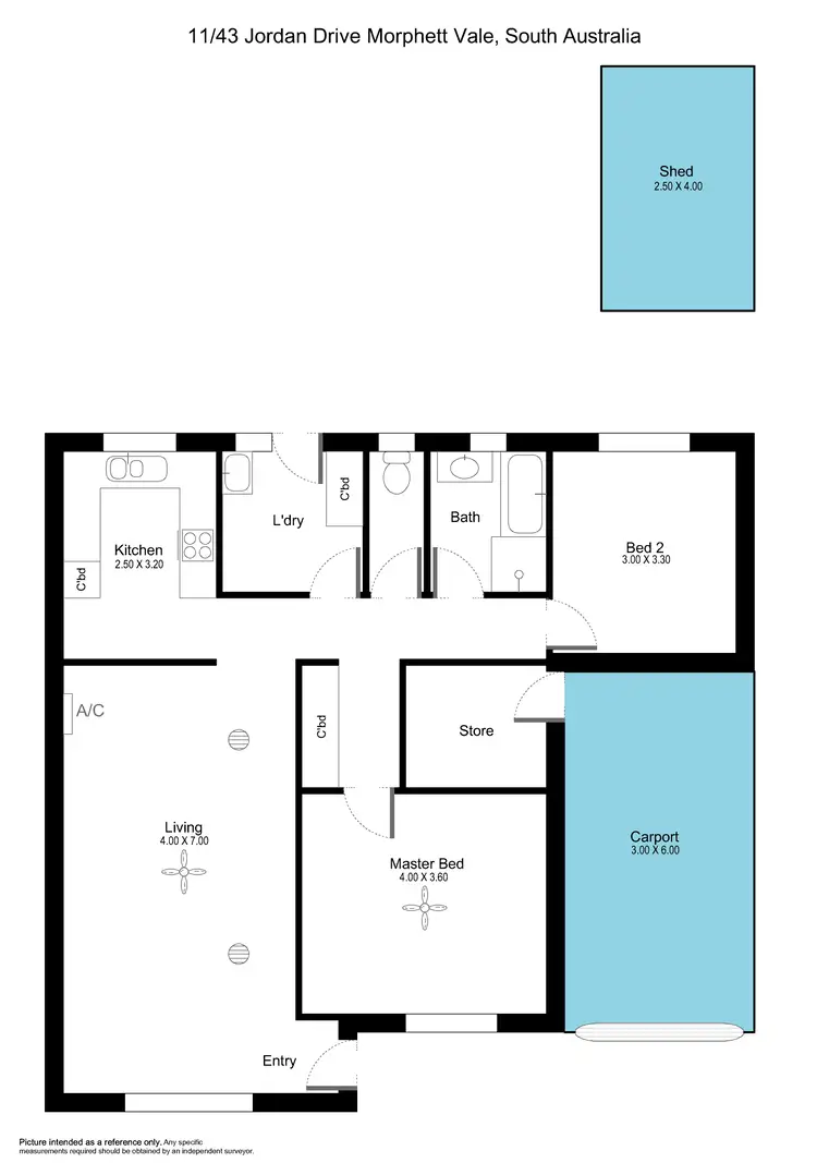 Floorplan of Homely unit listing, 11/43 Jordan Drive, Morphett Vale SA 5162