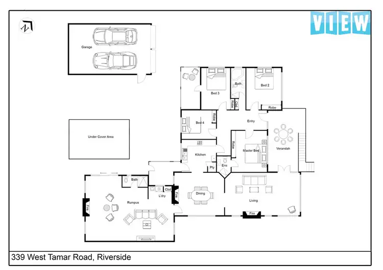 Floorplan of Homely house listing, 339 West Tamar Rd, Riverside TAS 7250
