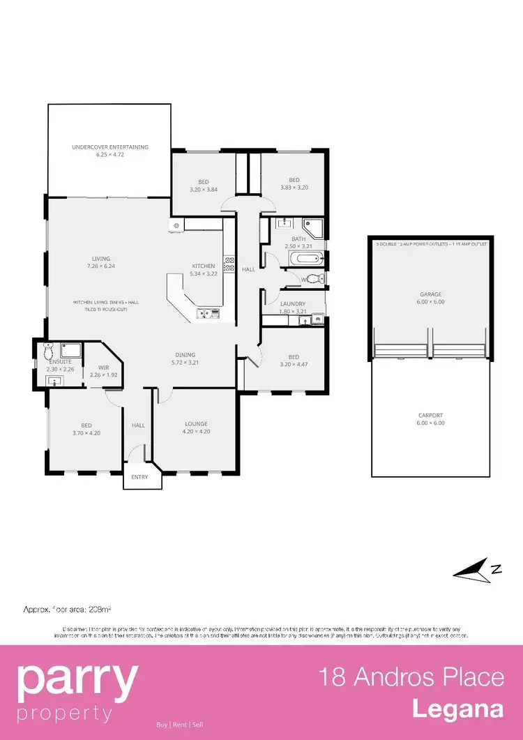 Floorplan of Homely house listing, 18 Andros Place, Legana TAS 7277