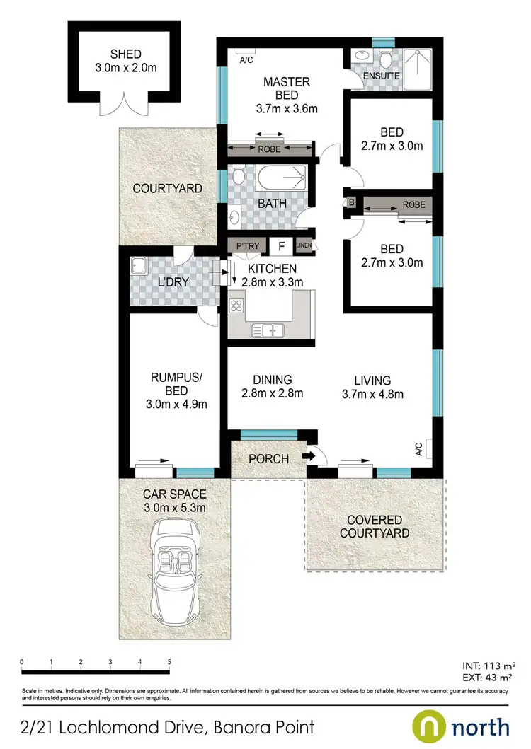 Floorplan of Homely semi-detached listing, 2 / 21 Lochlomond Drive, Banora Point NSW 2486
