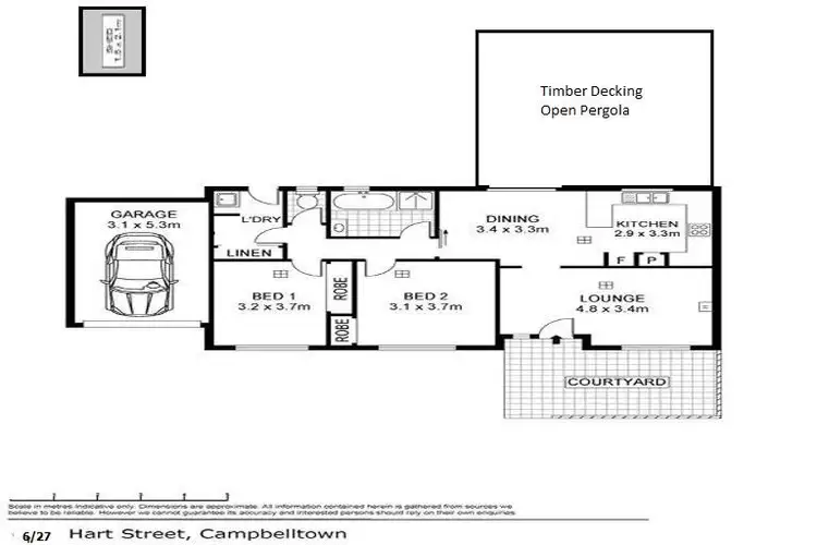 Floorplan of Homely unit listing, 6 / 27 Hart Street, Campbelltown SA 5074