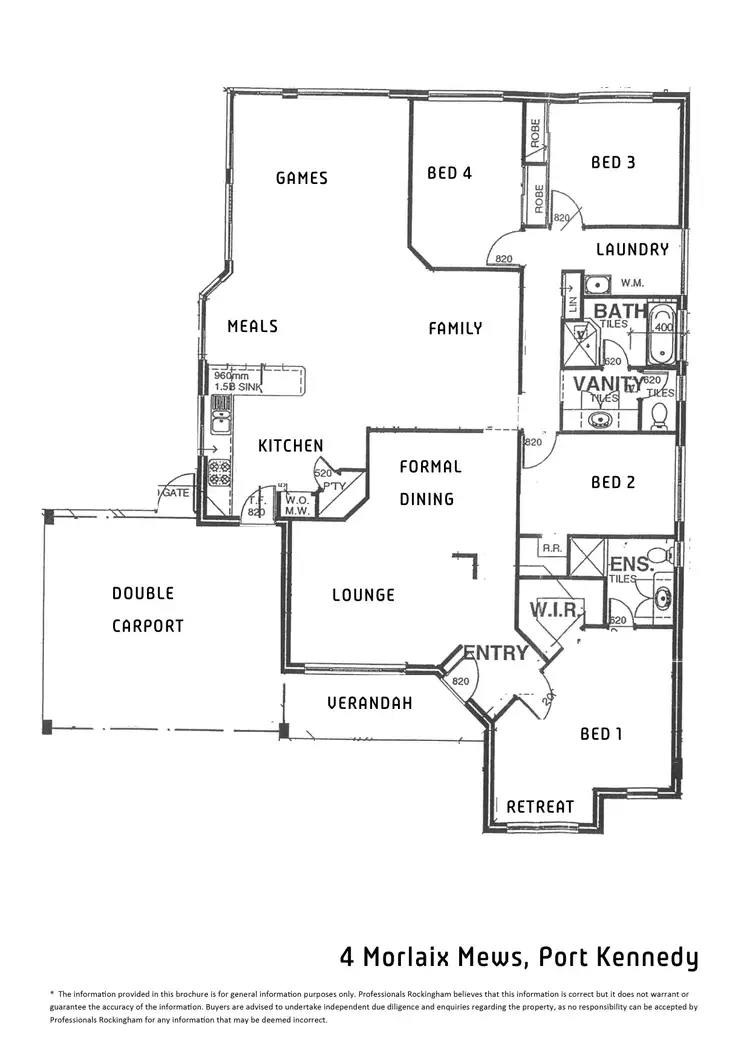 Floorplan of Homely house listing, 4 Morlaix Mews, Port Kennedy WA 6172