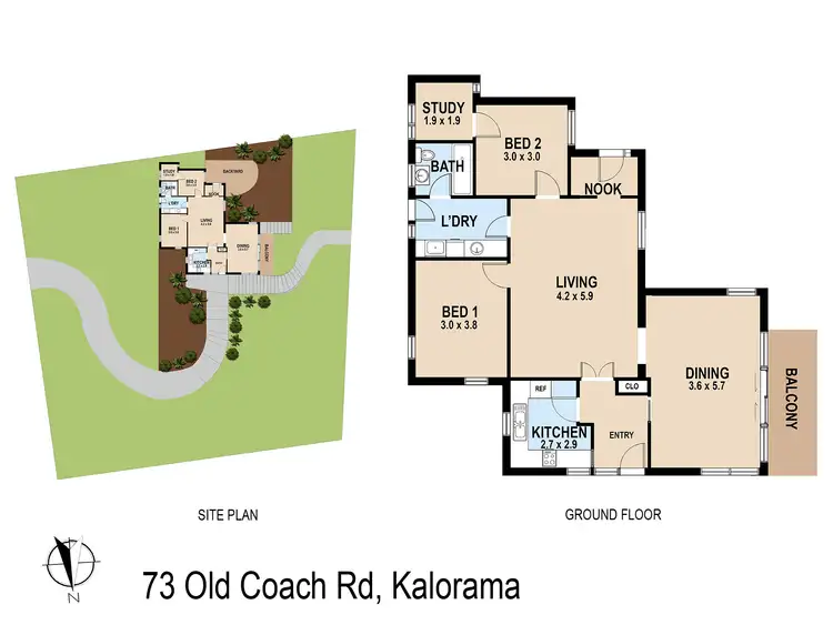 Floorplan of Homely house listing, 73 Old Coach Road, Kalorama VIC 3766