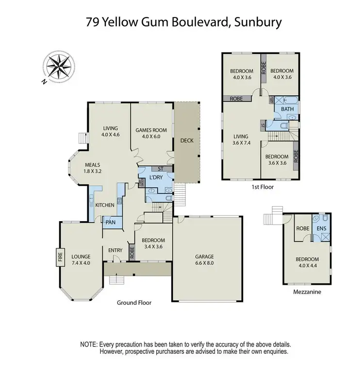 Floorplan of Homely house listing, 79 Yellow Gum Boulevard, Sunbury VIC 3429