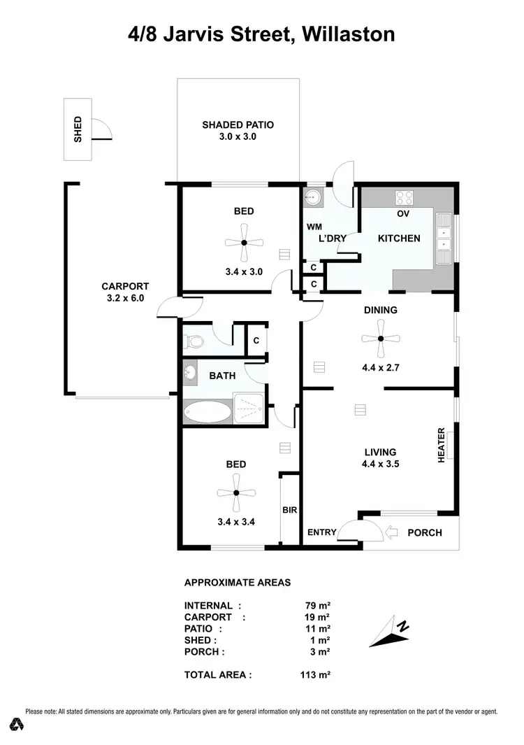 Floorplan of Homely unit listing, Unit 4/8 Jarvis Street, Willaston SA 5118