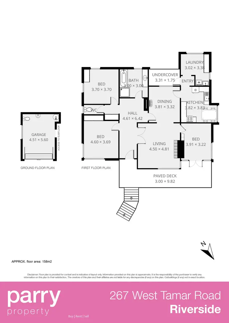 Floorplan of Homely house listing, 267 West Tamar Road, Riverside TAS 7250