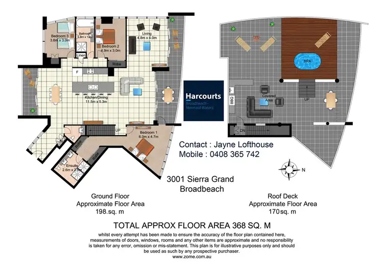 Floorplan of Homely apartment listing, 3001/22 Surf Parade, Broadbeach QLD 4218