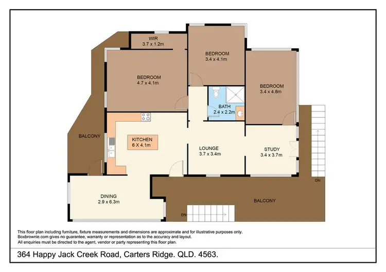 Floorplan of Homely house listing, 364 Happy Jack Creek Road, Carters Ridge QLD 4563
