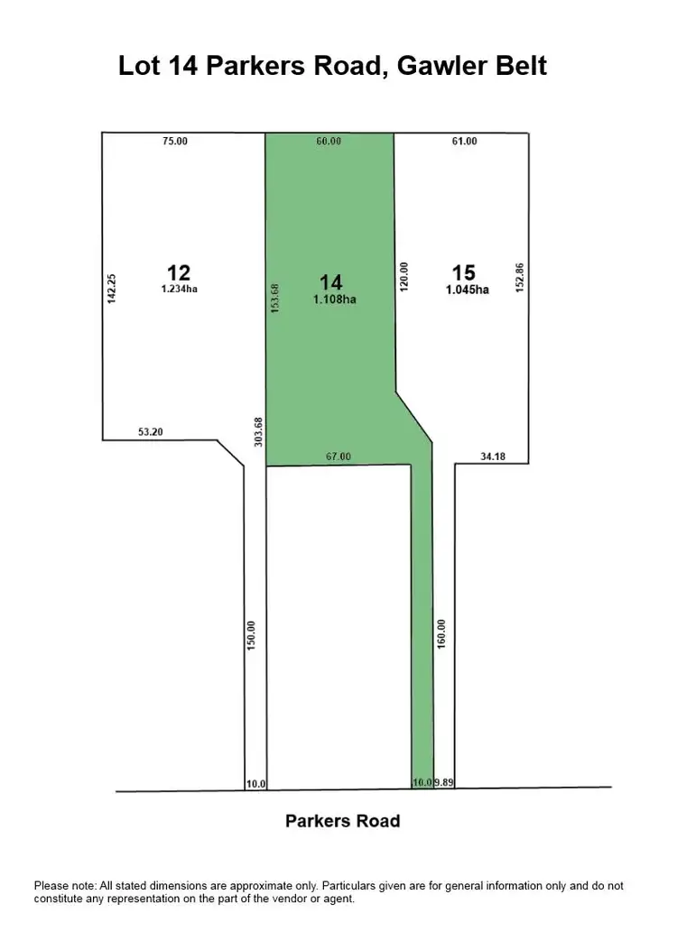 Floorplan of Homely land listing, Lot 14 Parkers Road, Gawler Belt SA 5118