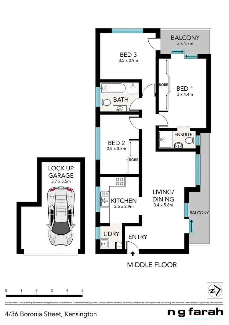 Floorplan of Homely unit listing, 4/36 Boronia Street, Kensington NSW 2033