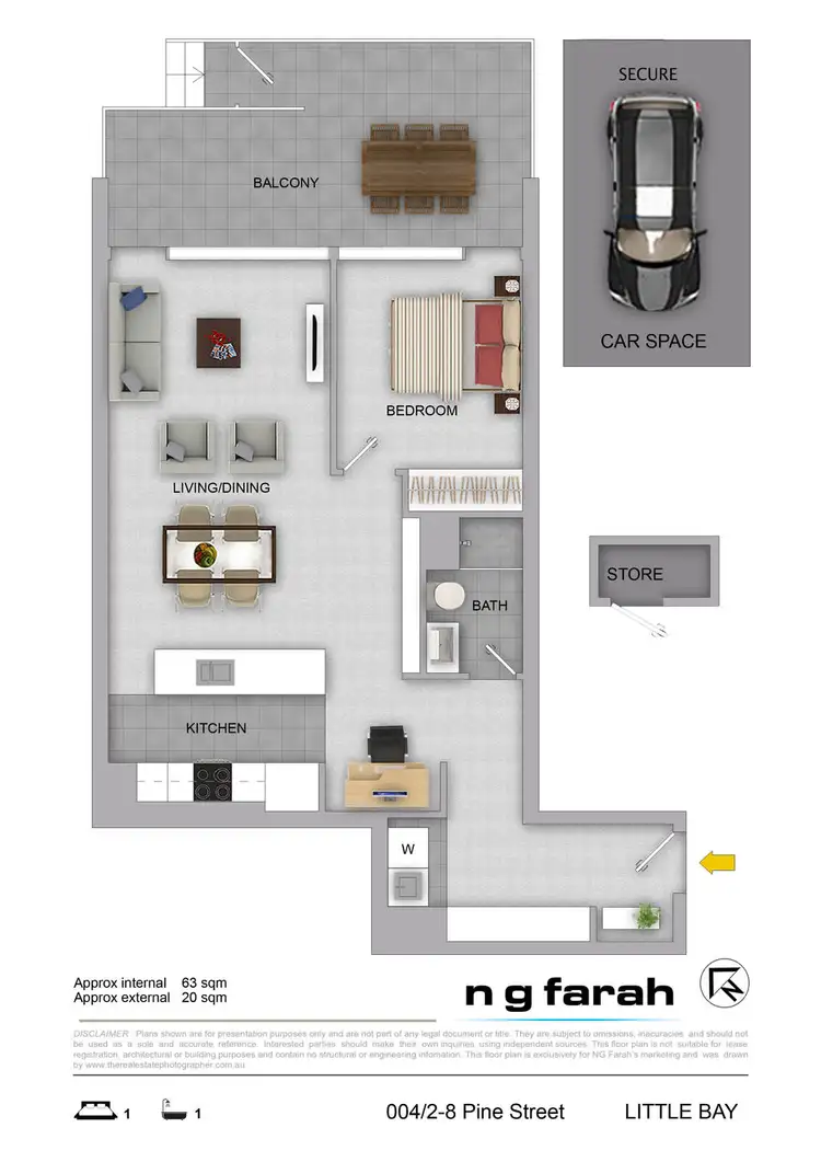 Floorplan of Homely apartment listing, 004/2-8 Pine Avenue, Little Bay NSW 2036