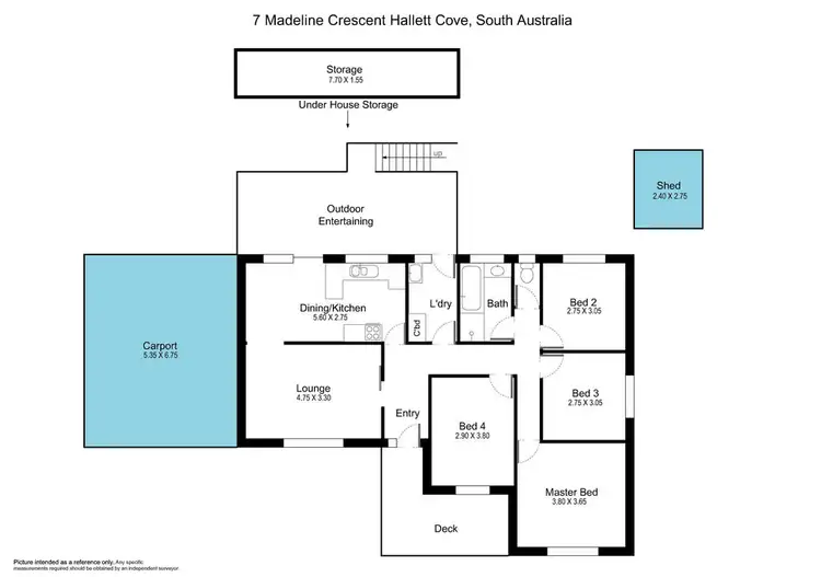 Floorplan of Homely house listing, 7 Madeline Crescent, Hallett Cove SA 5158