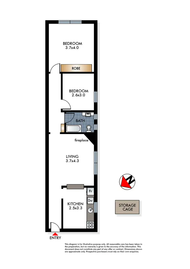 Floorplan of Homely apartment listing, 2/164 Wellington Street, Bondi Beach NSW 2026