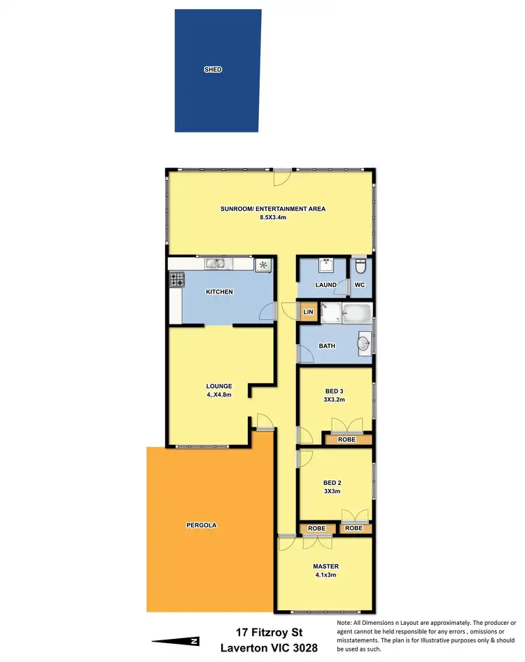 Floorplan of Homely house listing, 17 Fitzroy Street, Laverton VIC 3028