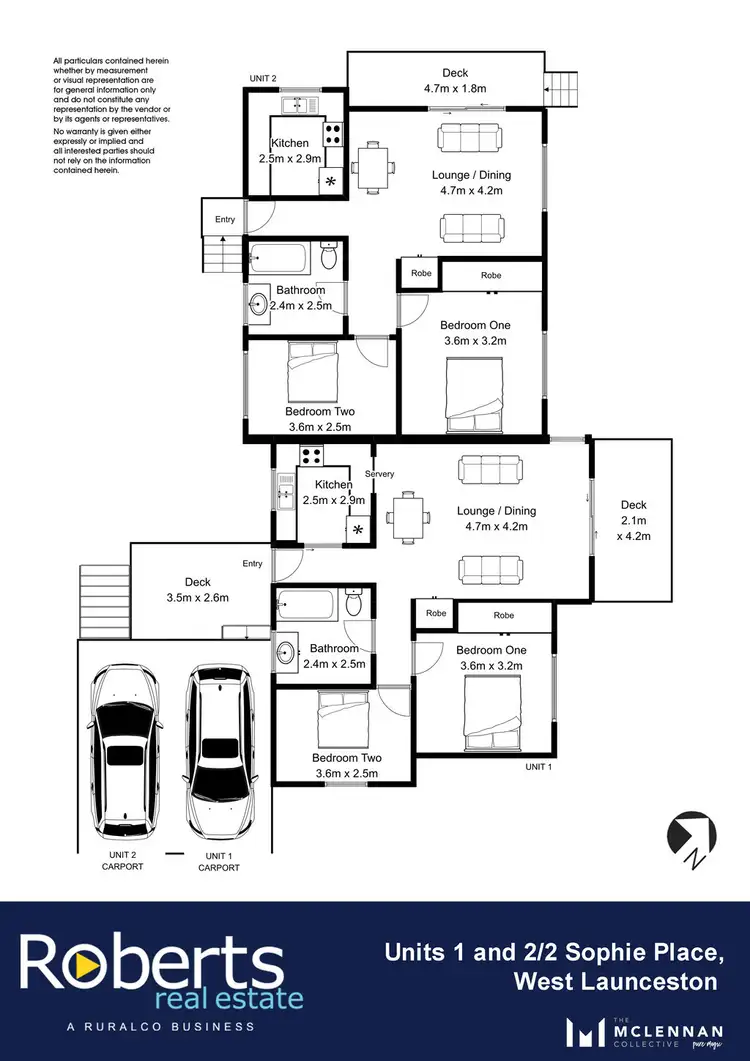 Floorplan of Homely house listing, 1&2/2 Sophie Place, West Launceston TAS 7250