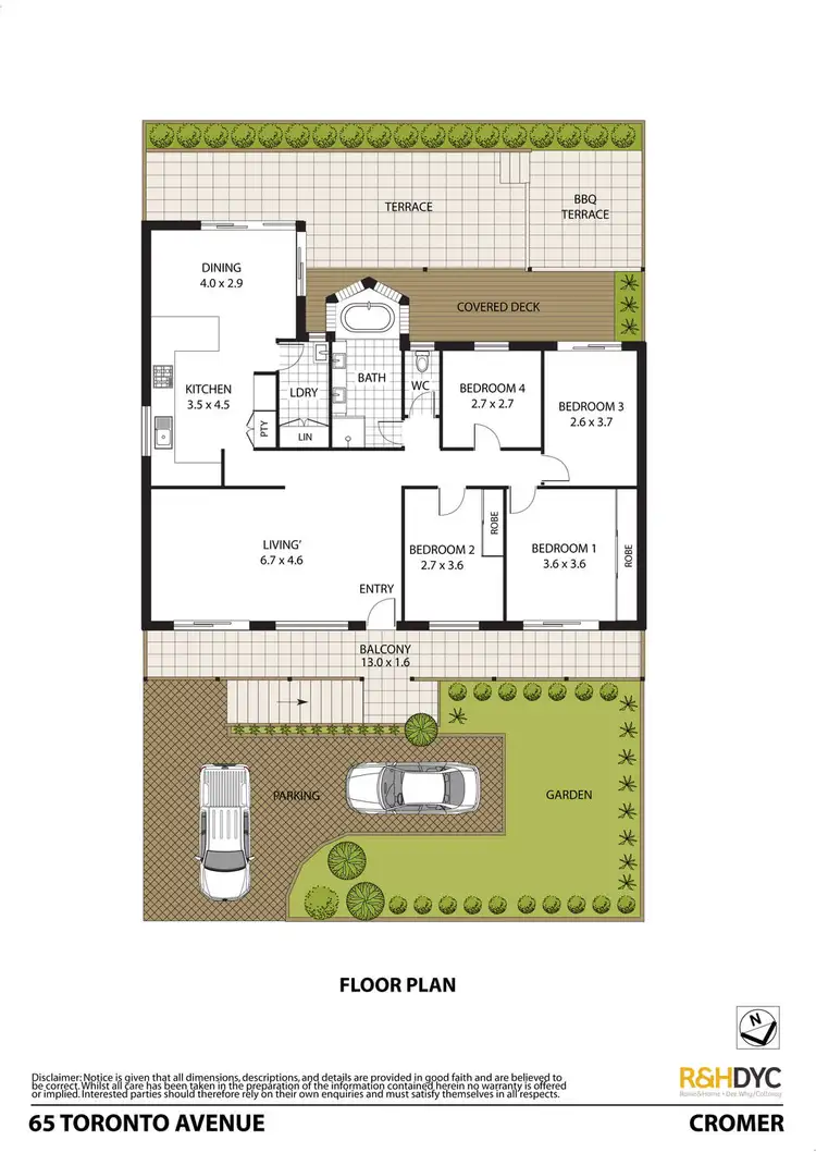 Floorplan of Homely house listing, 65 Toronto Avenue, Cromer NSW 2099
