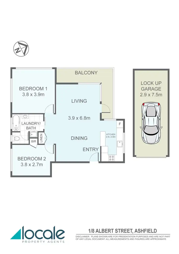 Floorplan of Homely unit listing, 1/8 Albert Parade, Ashfield NSW 2131