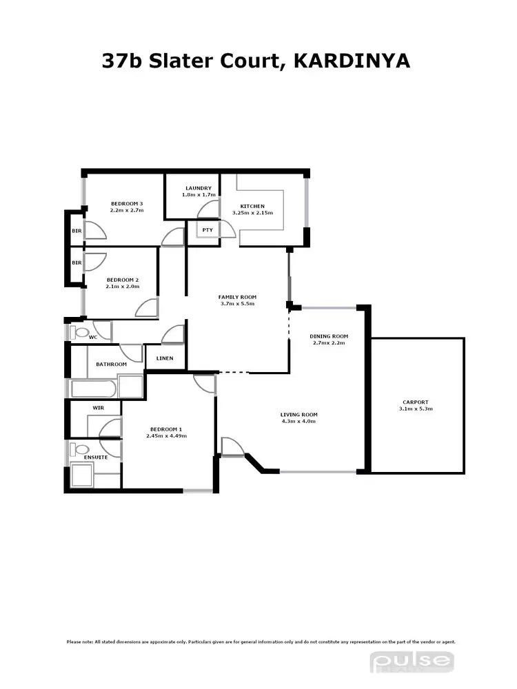 Floorplan of Homely house listing, 37b Slater Court, Kardinya WA 6163