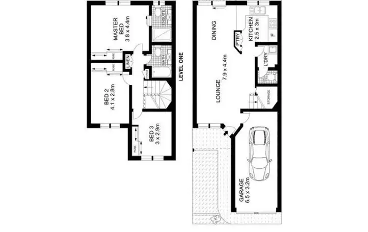 Floorplan of Homely townhouse listing, 23/2 Falcon Way, Tweed Heads South NSW 2486