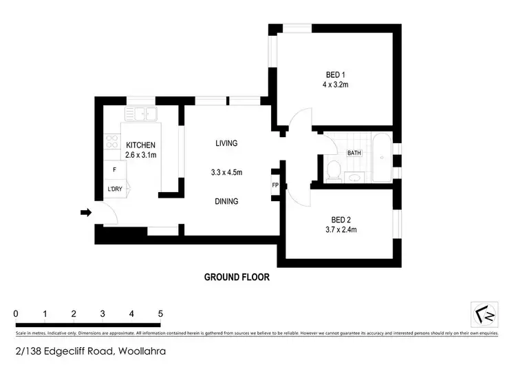 Floorplan of Homely unit listing, 2/138 Edgecliff Road, Woollahra NSW 2025