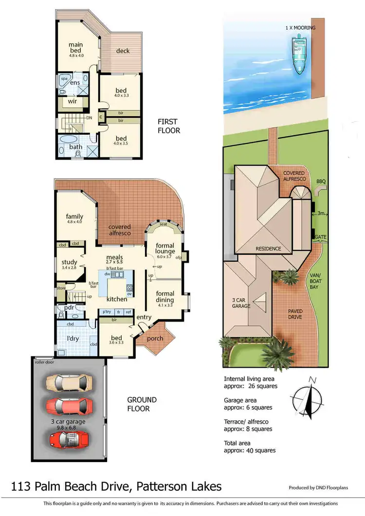 Floorplan of Homely house listing, 113 Palm Beach Drive, Patterson Lakes VIC 3197